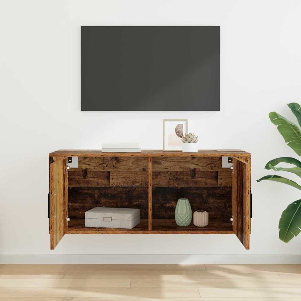 Ormar za TV montiran na zid Zidne Staro drvo 100 x 34,5 x 40 cm