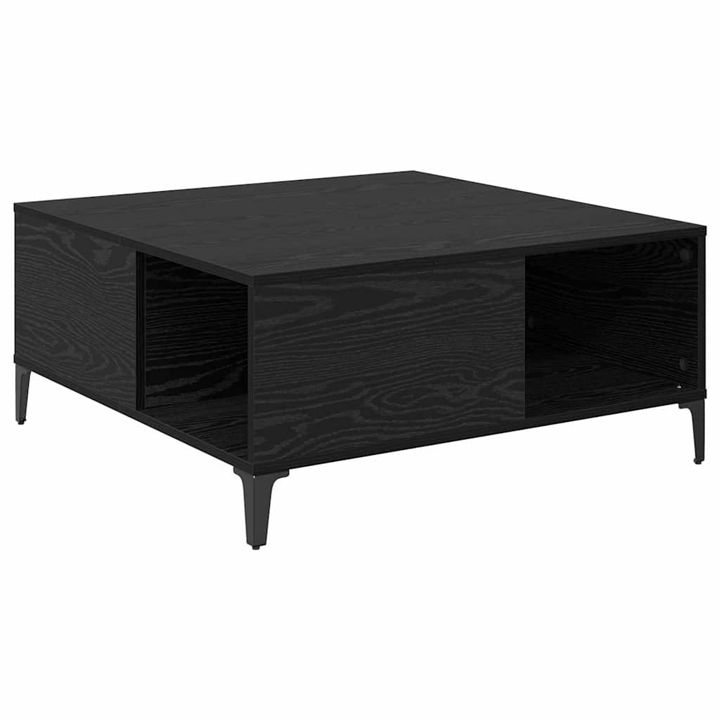 Kava Stol Crni hrast 80 x 80 x 36,5 cm Konstruirano drvo