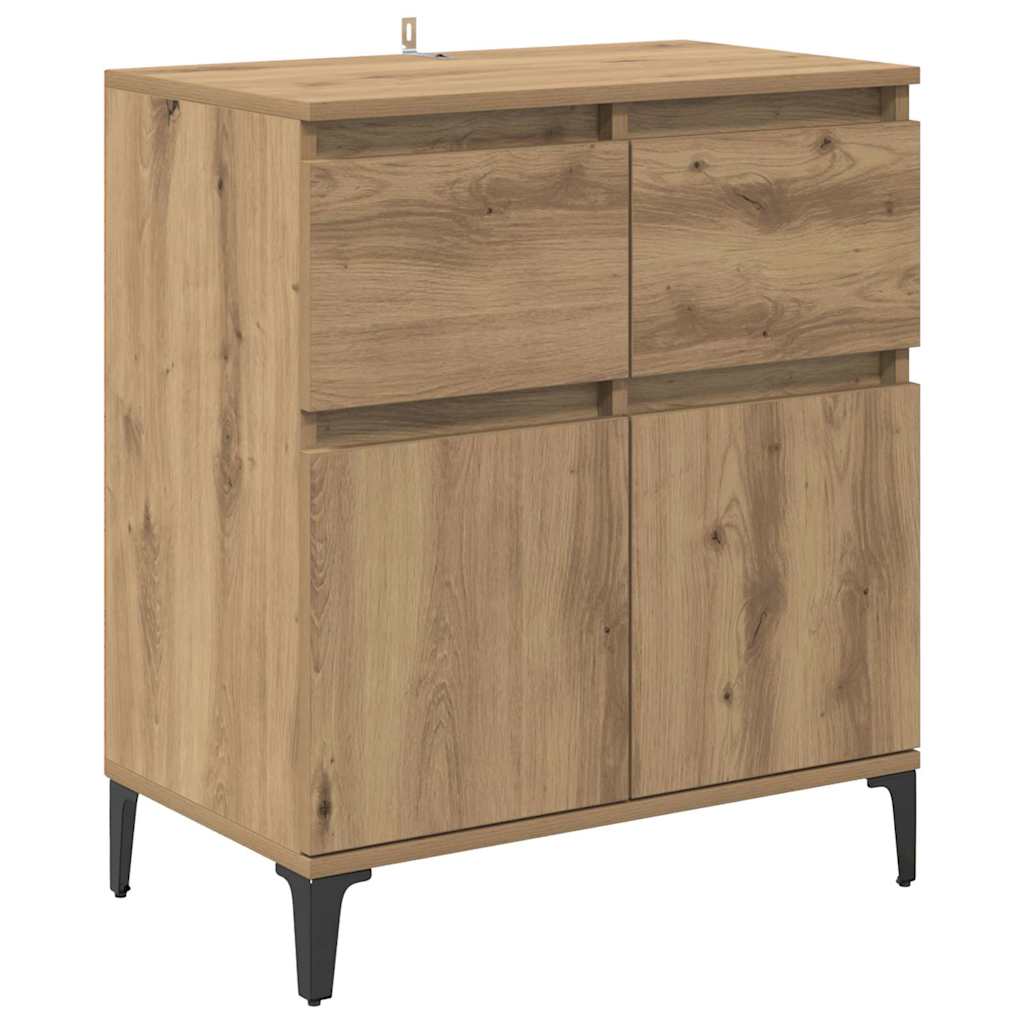 Kreveta Umjetnički hrast 60 x 35 x 70 cm Obrađeno drvo i čelik