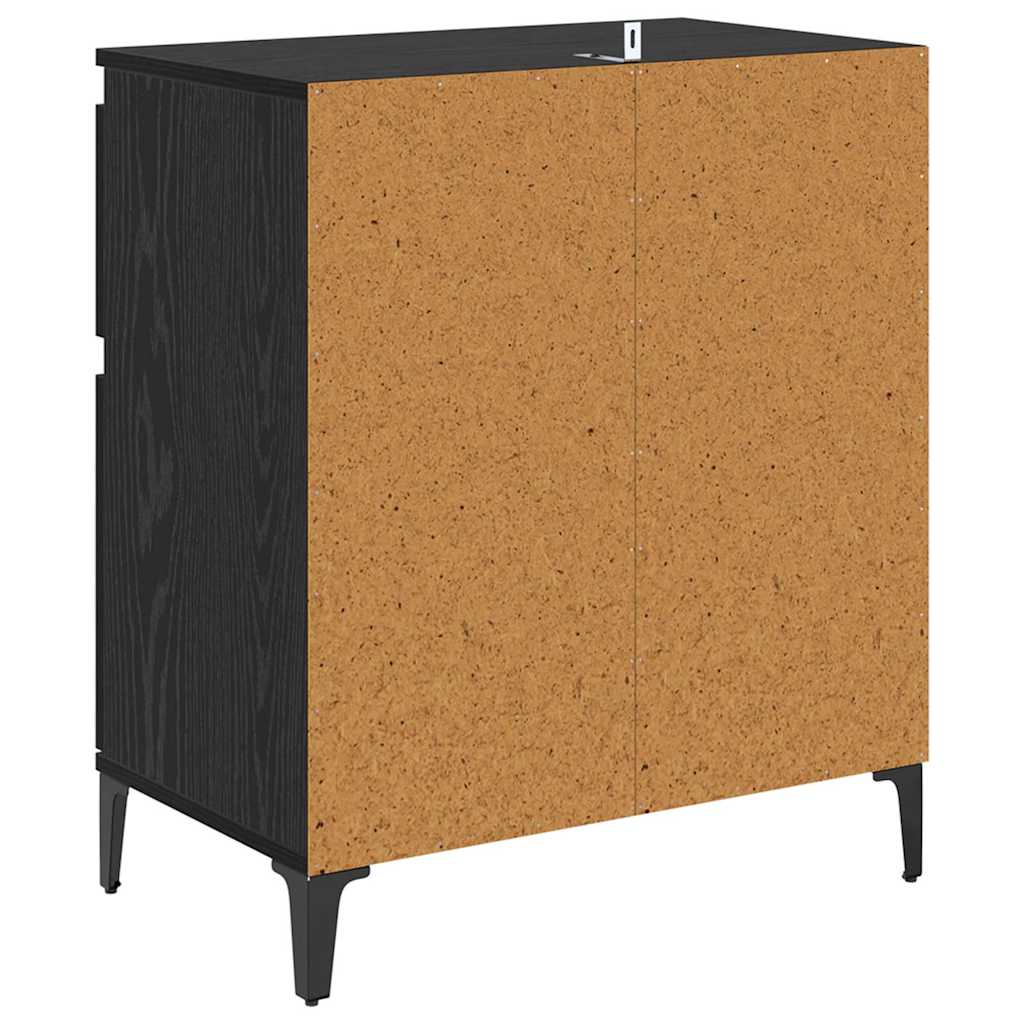 Kreveta Crni hrast 60 x 35 x 70 cm Obrađeno drvo i čelik