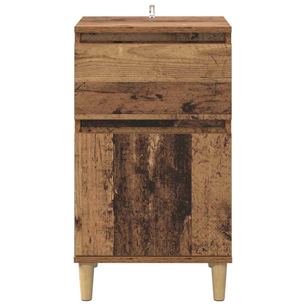 Noćni ormar 2 pcs Staro drvo 40 x 35 x 70 cm Konstruirano drvo