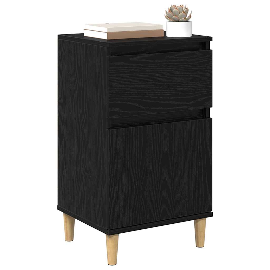 Noćni ormar 2 pcs Crni hrast 40 x 35 x 70 cm Konstruirano drvo