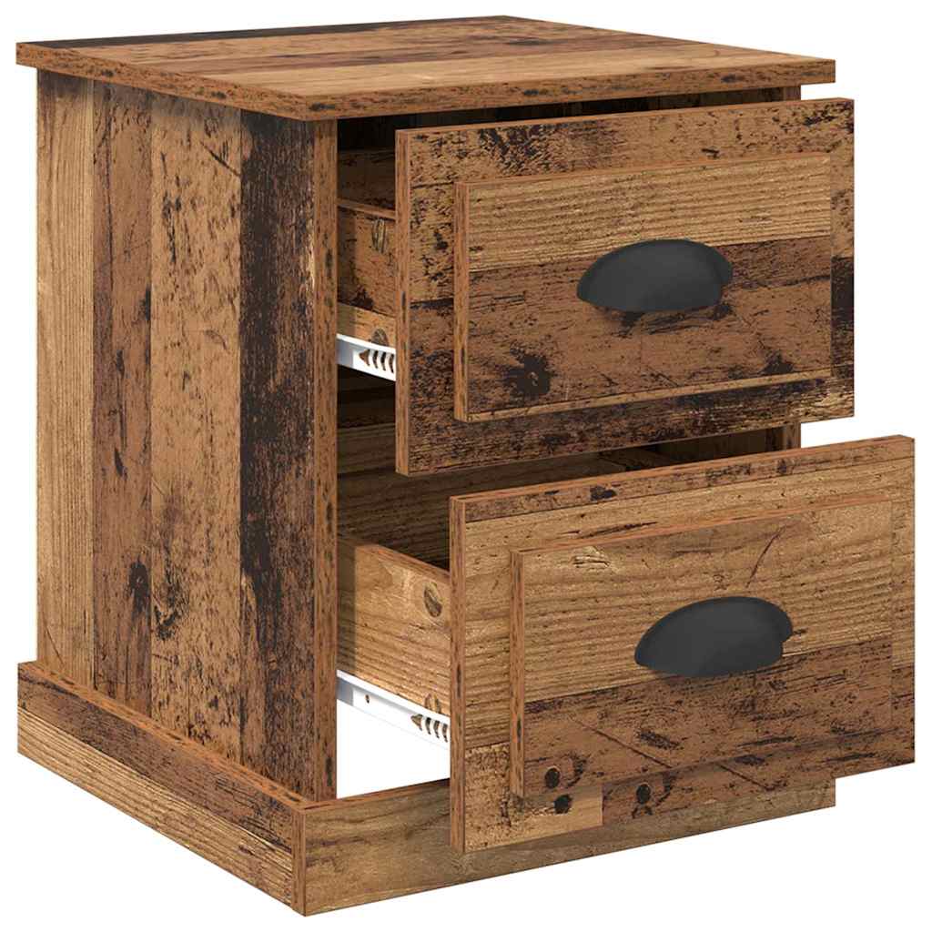 Noćni ormar s ladicama 2 pcs Staro drvo 39 x 39 x 47.5 cm