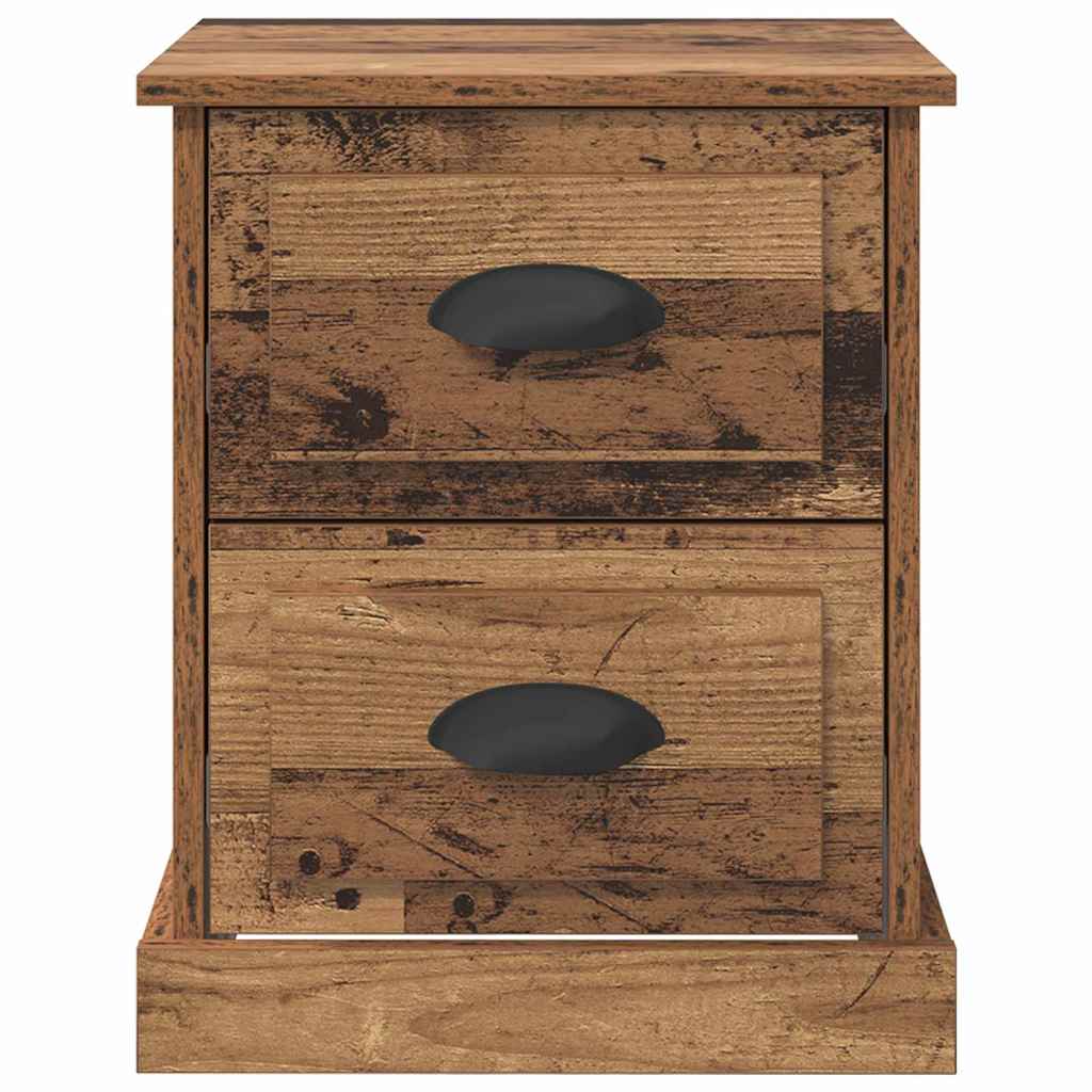 Noćni ormar s ladicama 2 pcs Staro drvo 39 x 39 x 47.5 cm