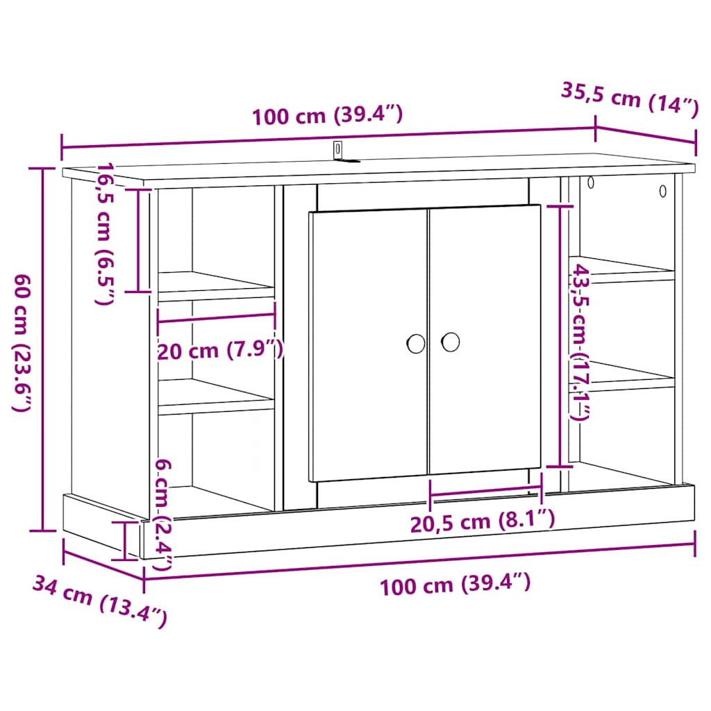 Kreveta Crni hrast 100 x 35,5 x 60 cm Konstruirano drvo