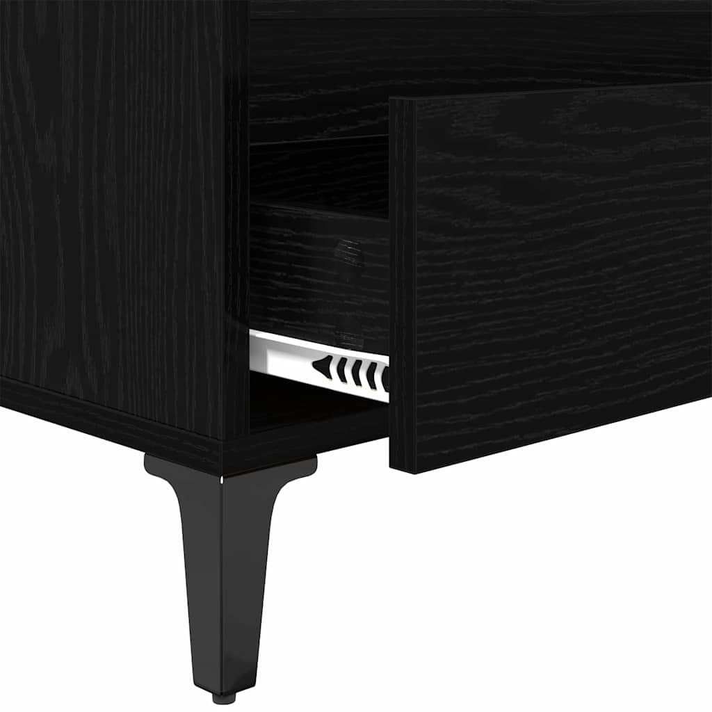 TV ormar Crni hrast 100 x 34,5 x 44,5 cm Obrađeno drvo i čelik