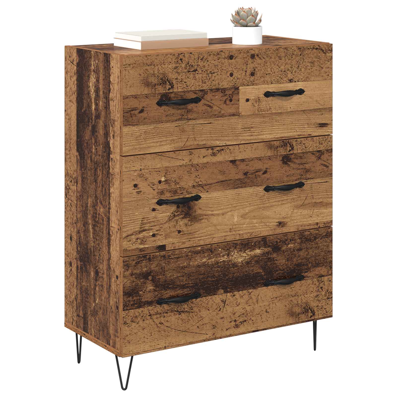 Kreveta Staro drvo 69,5 x 34 x 90 cm Obrađeno drvo i čelik