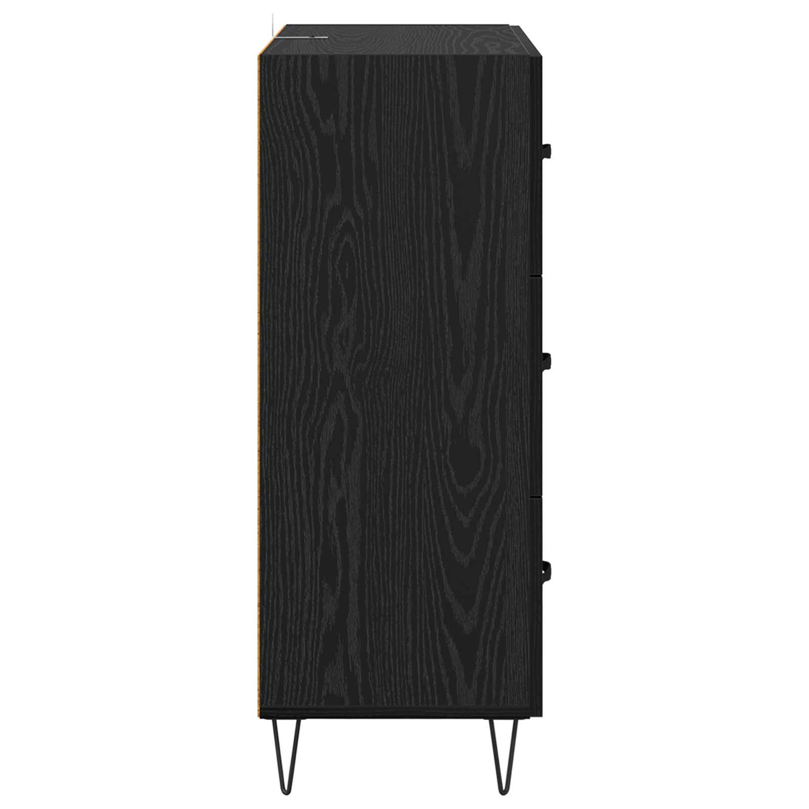 Kreveta Crni hrast 69,5 x 34 x 90 cm Obrađeno drvo i čelik