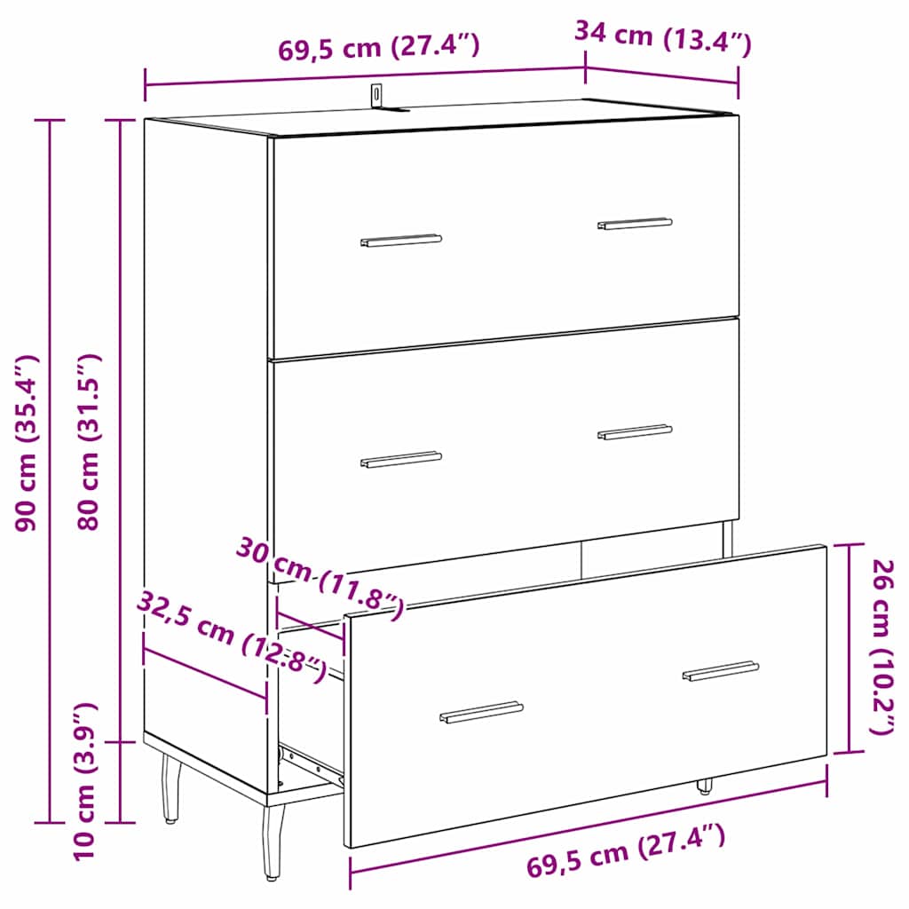 Kreveta Staro drvo 69,5 x 34 x 90 cm Obrađeno drvo i čelik