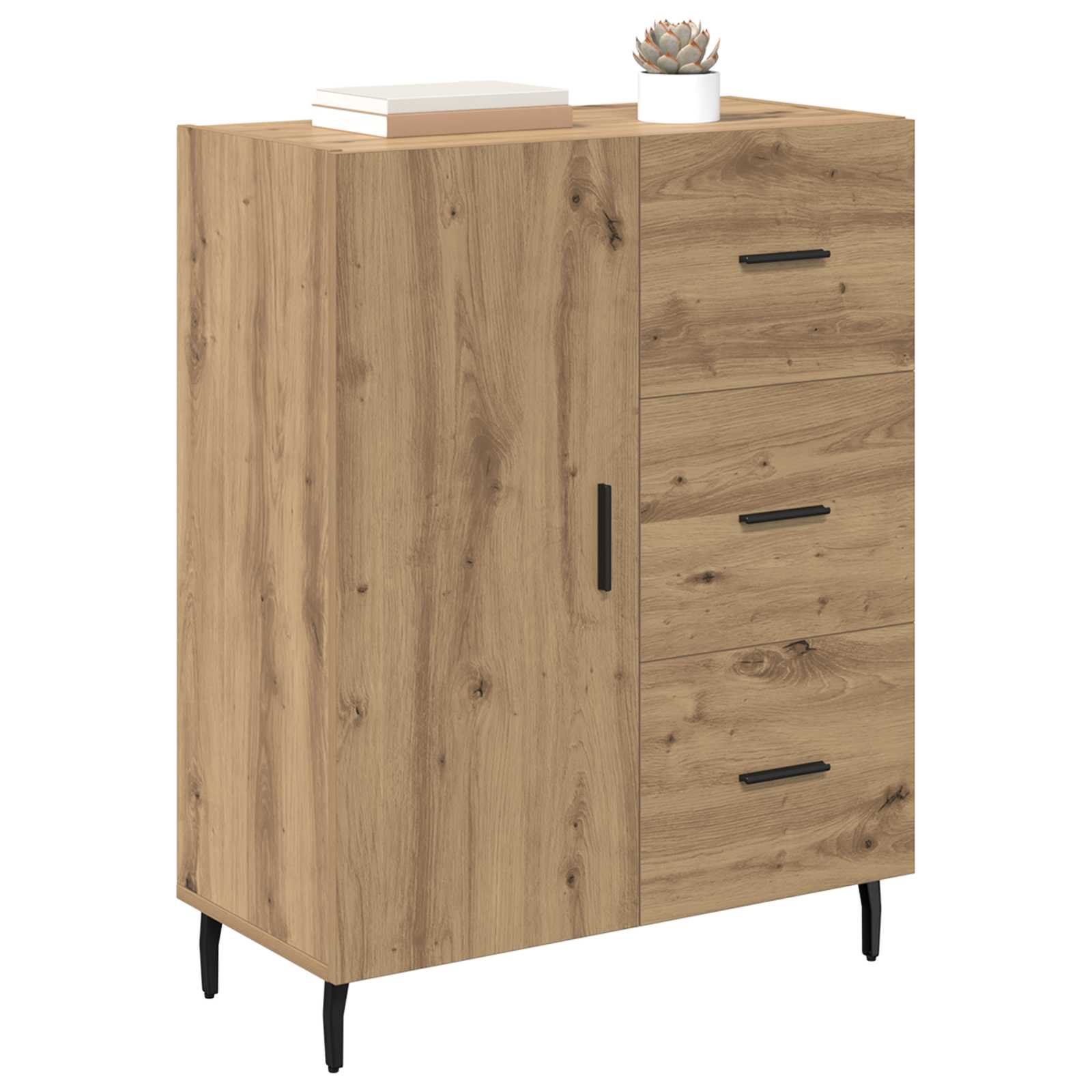Kreveta s ladicama Umjetnički hrast 69,5 x 34 x 90 cm
