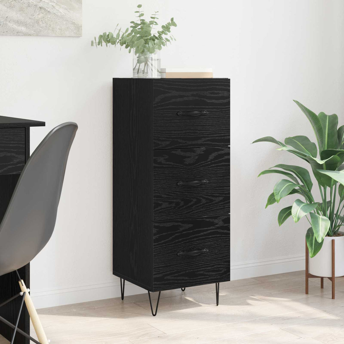 Kreveta Crni hrast 34 x 34.5 x 90 cm Konstruirano drvo