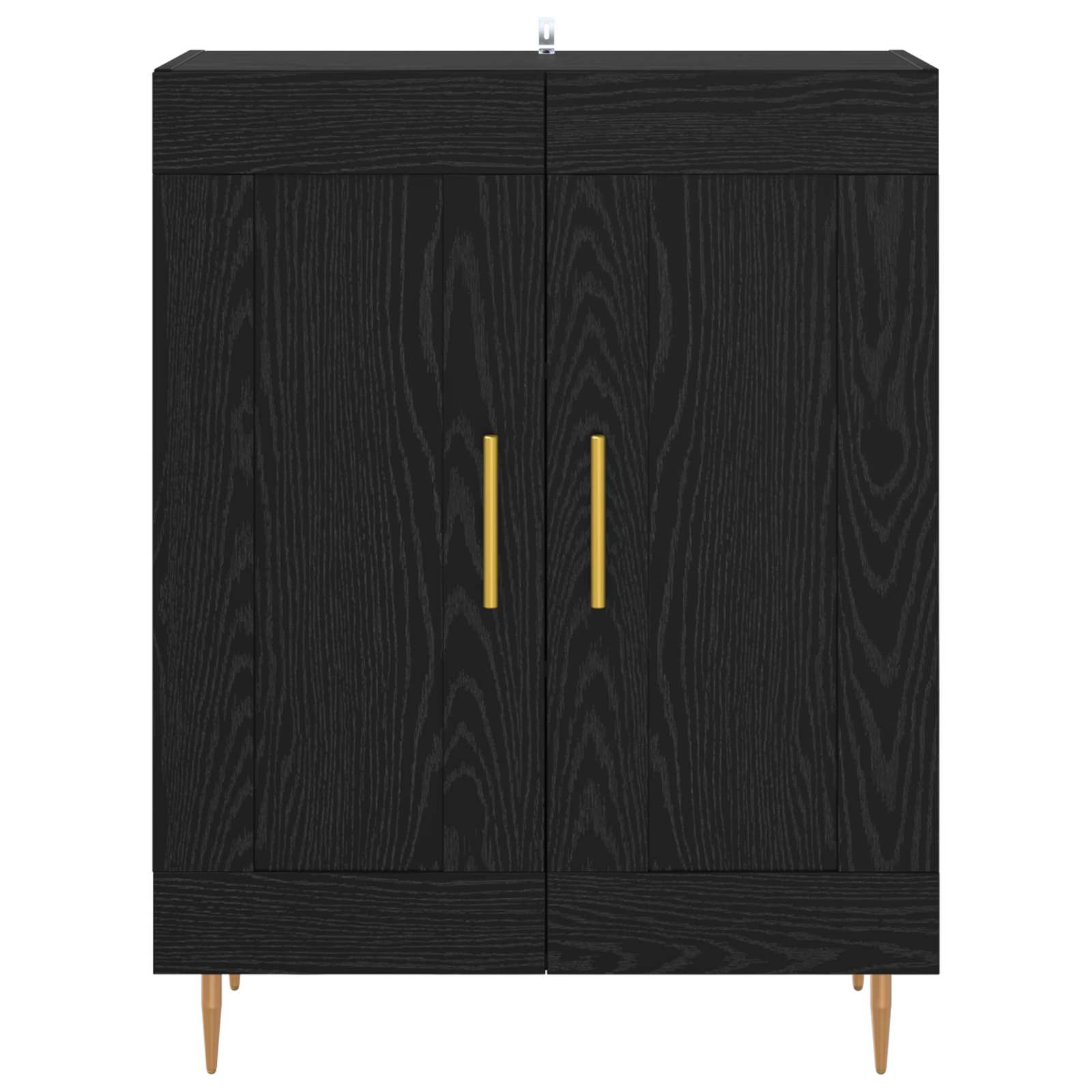 Kreveta Crni hrast 69,5 x 34 x 90 cm Obrađeno drvo i čelik