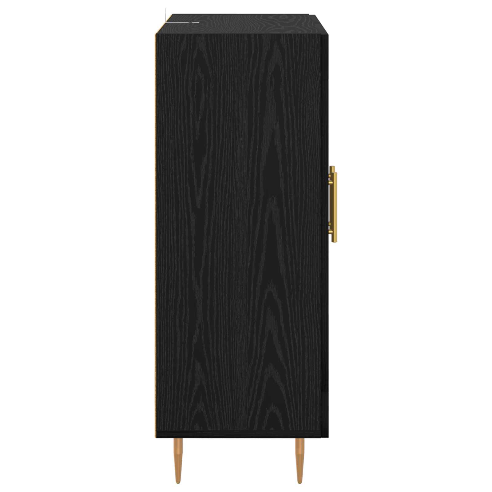 Kreveta Crni hrast 69,5 x 34 x 90 cm Obrađeno drvo i čelik