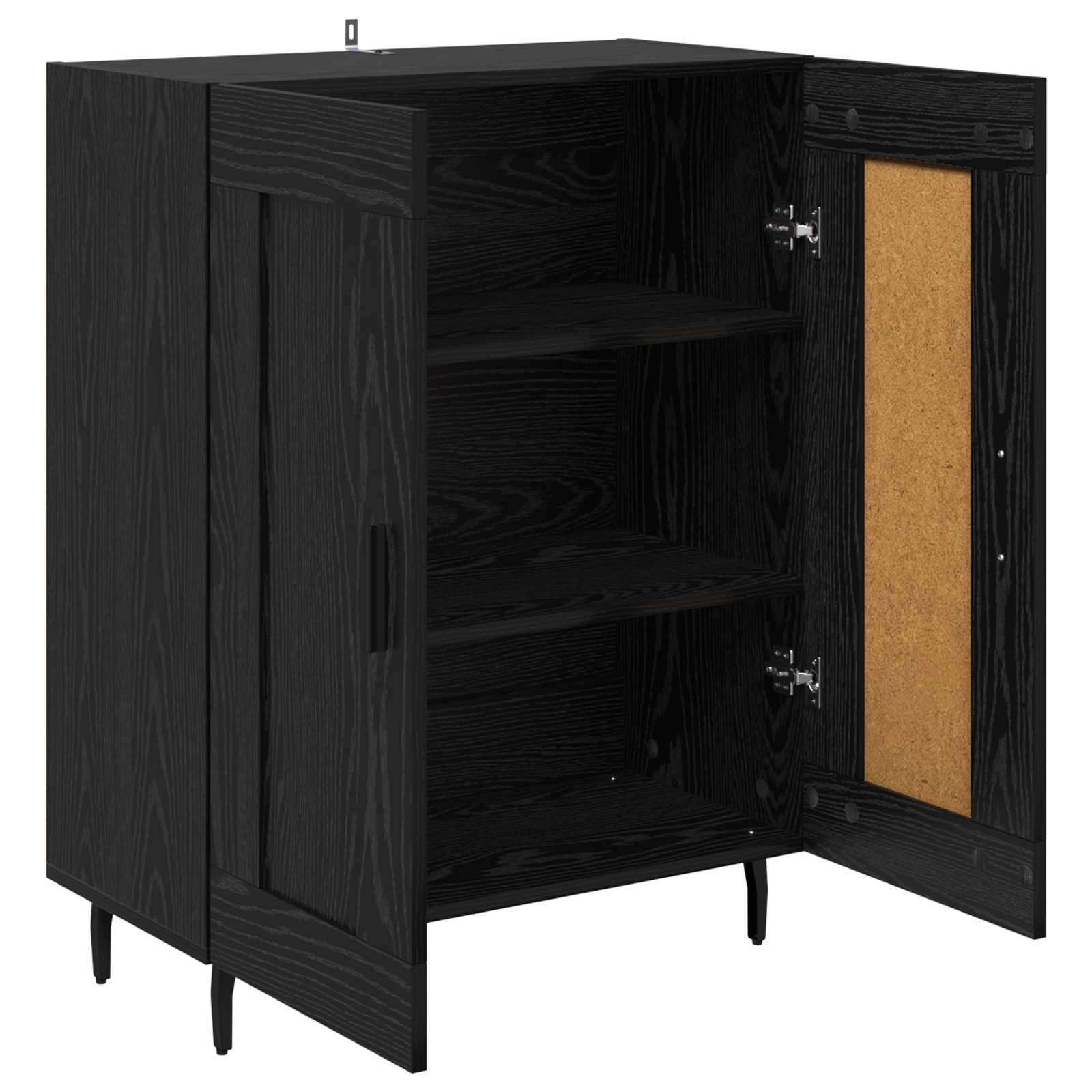 Kreveta Crni hrast 69,5 x 34 x 90 cm Obrađeno drvo i čelik
