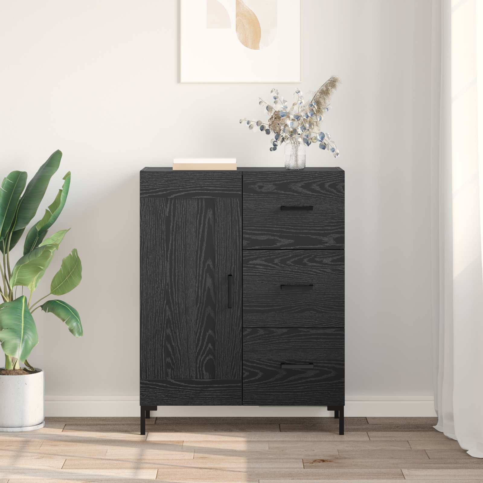 Kreveta Crni hrast 69.5 x 34 x 90 cm Konstruirano drvo