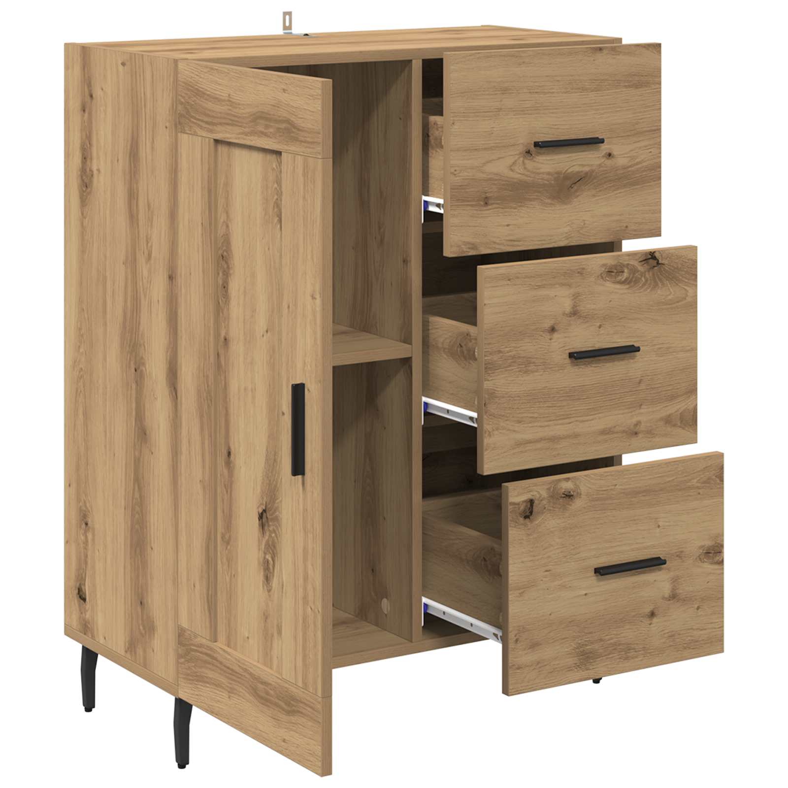 Kreveta s ladicama Umjetnički hrast 69,5 x 34 x 90 cm