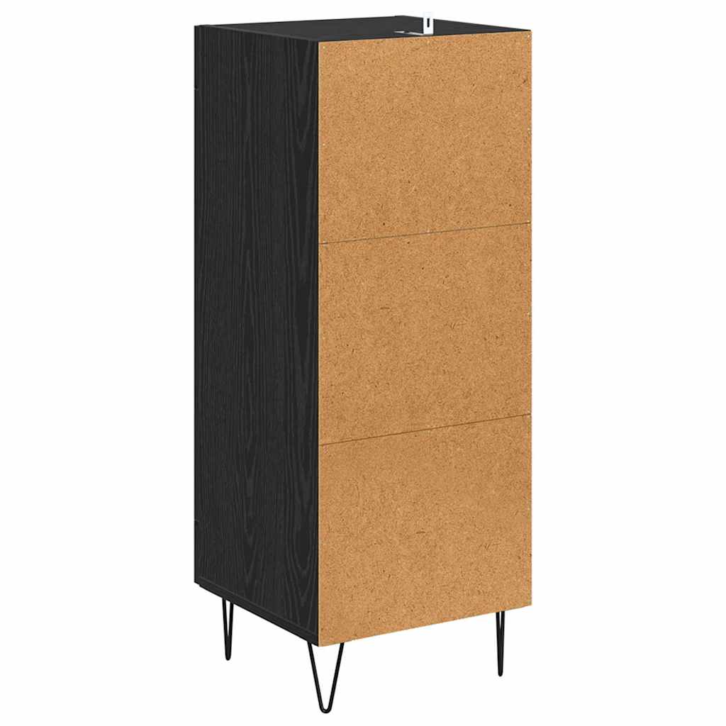 Kreveta Crni hrast 34,5 x 34 x 90 cm Obrađeno drvo i čelik