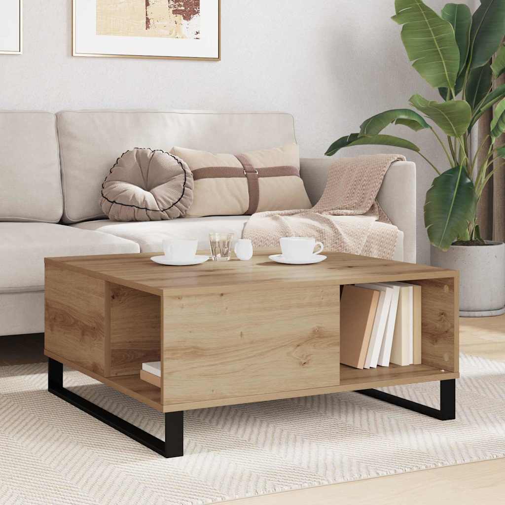 Kava Stol Umjetnički hrast 80 x 80 x 36,5 cm Konstruirano drvo