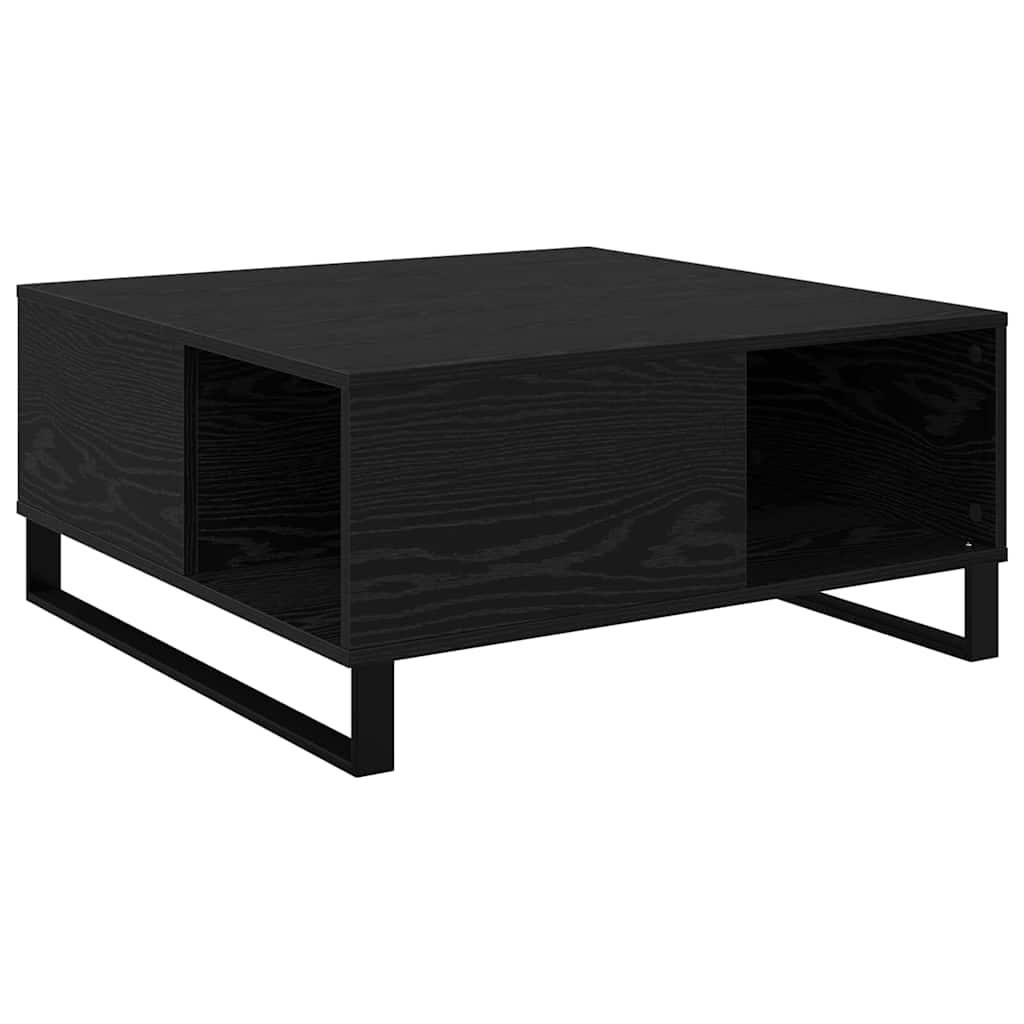 Kava Stol Crni hrast 80 x 80 x 36,5 cm Konstruirano drvo