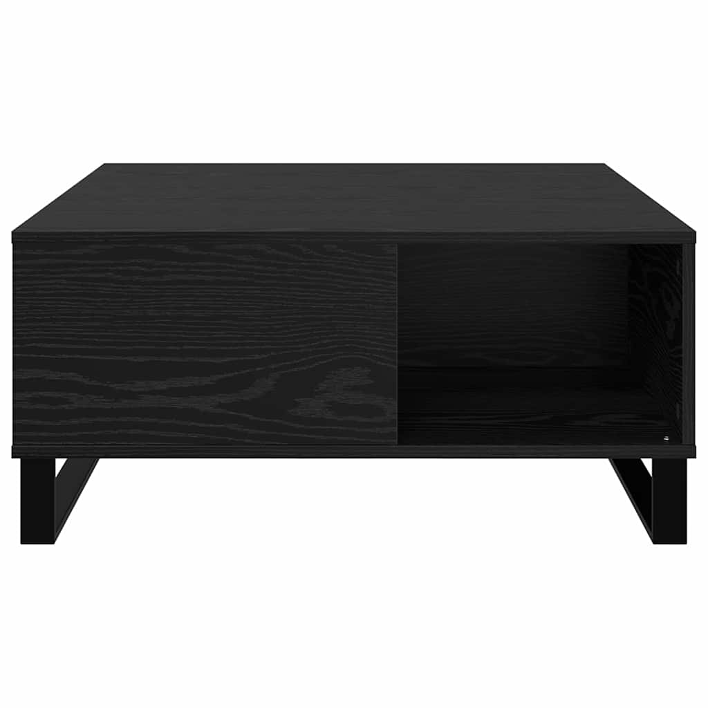 Kava Stol Crni hrast 80 x 80 x 36,5 cm Konstruirano drvo