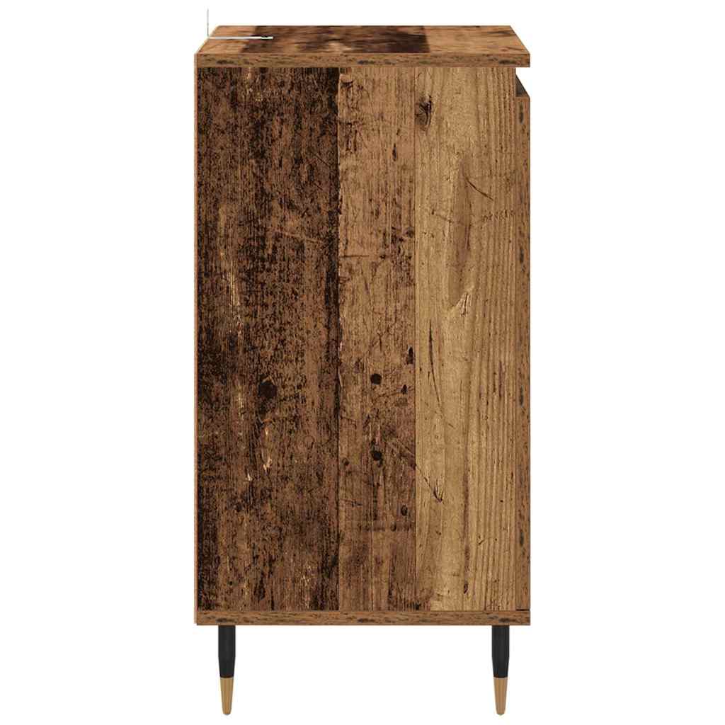 Kreveta 2 pcs Staro drvo 40 x 35 x 70 cm Obrađeno drvo i čelik