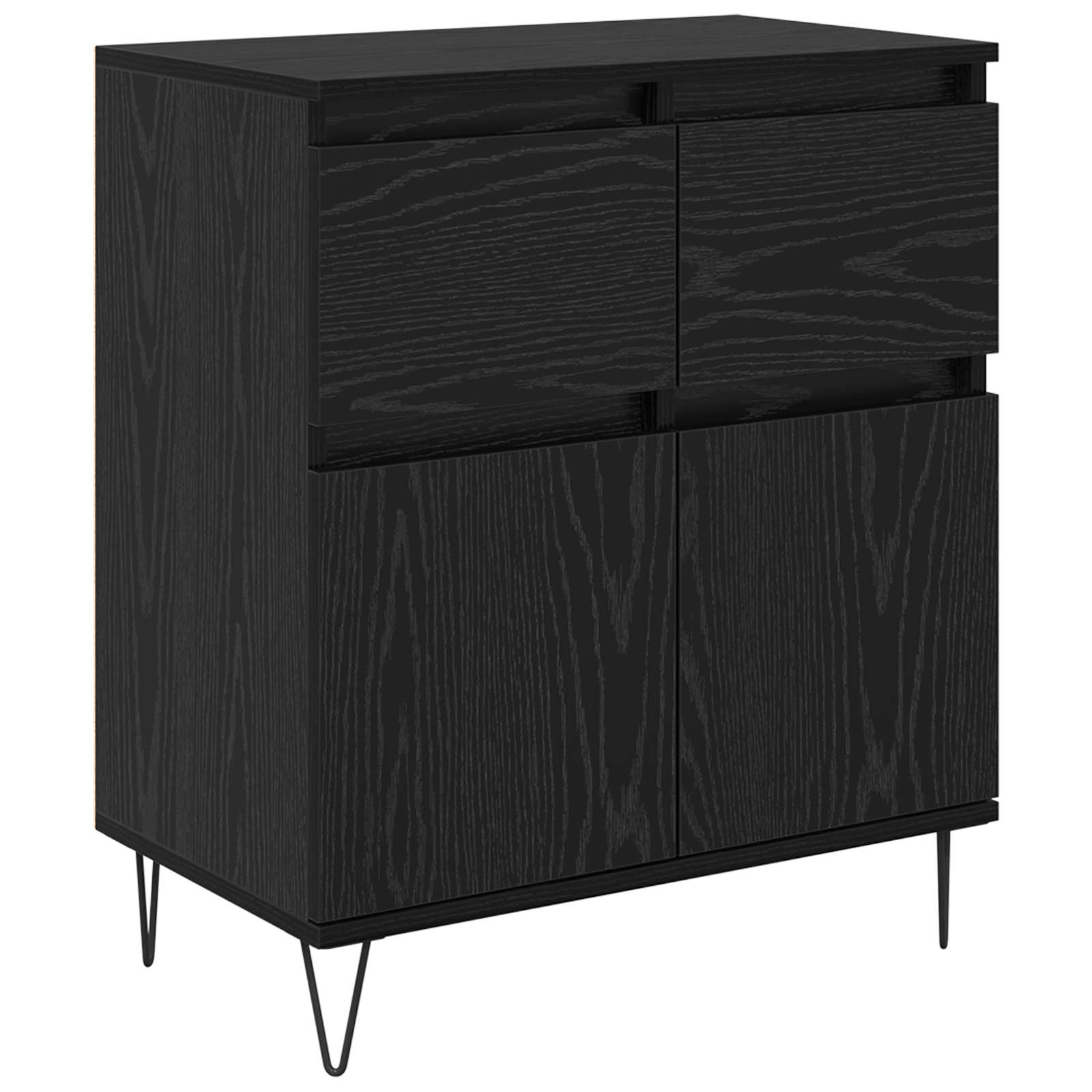 Kreveta Crni hrast 60 x 35 x 70 cm Obrađeno drvo i čelik