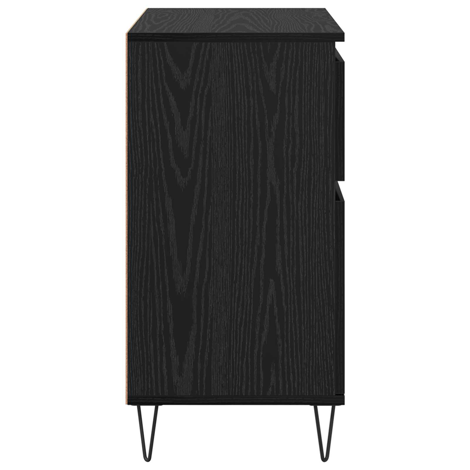 Kreveta Crni hrast 60 x 35 x 70 cm Obrađeno drvo i čelik