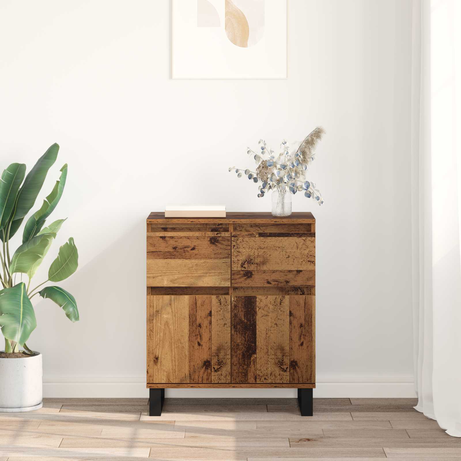 Kreveta Staro drvo 60 x 35 x 70 cm Obrađeno drvo i čelik
