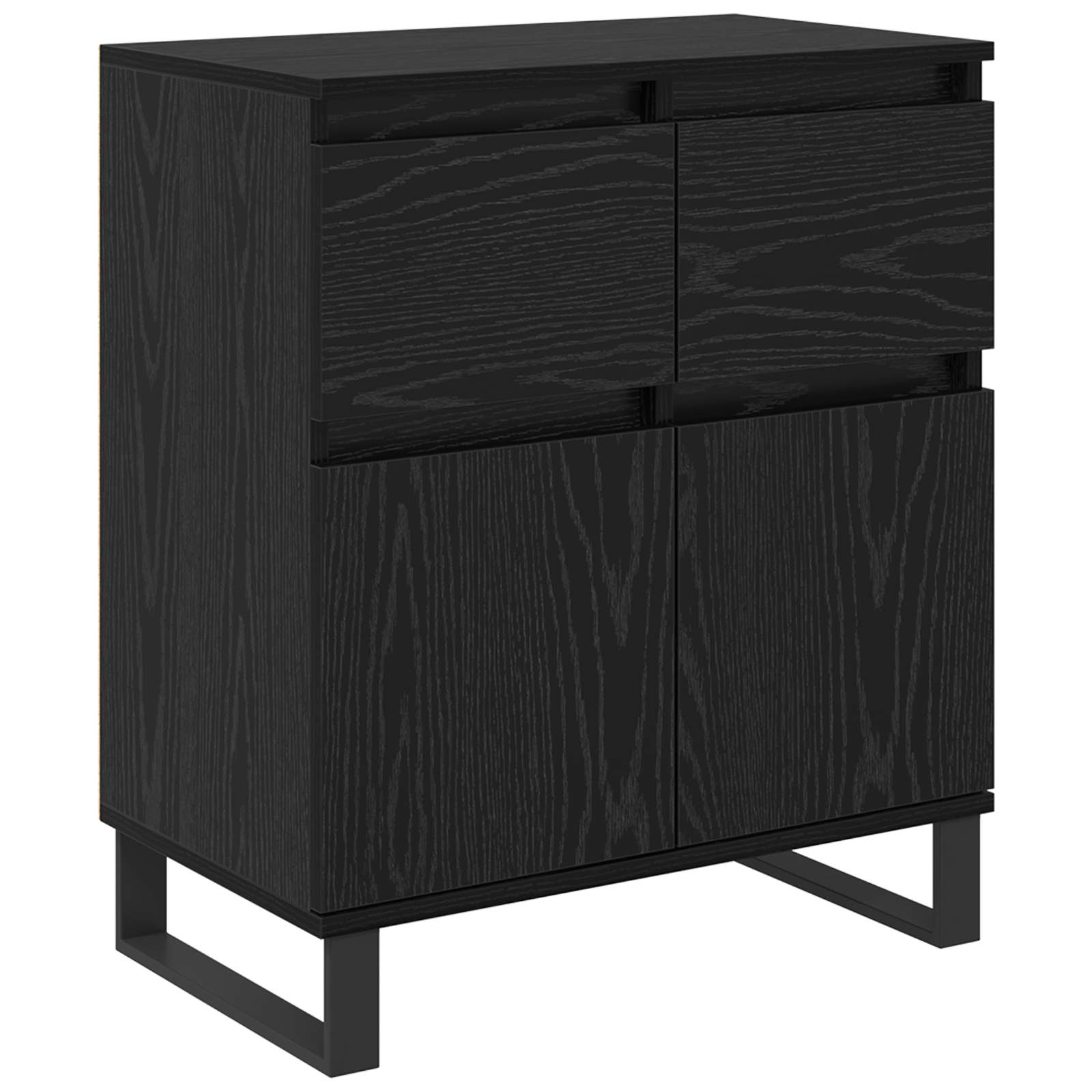 Kreveta Crni hrast 60 x 35 x 70 cm Obrađeno drvo i čelik