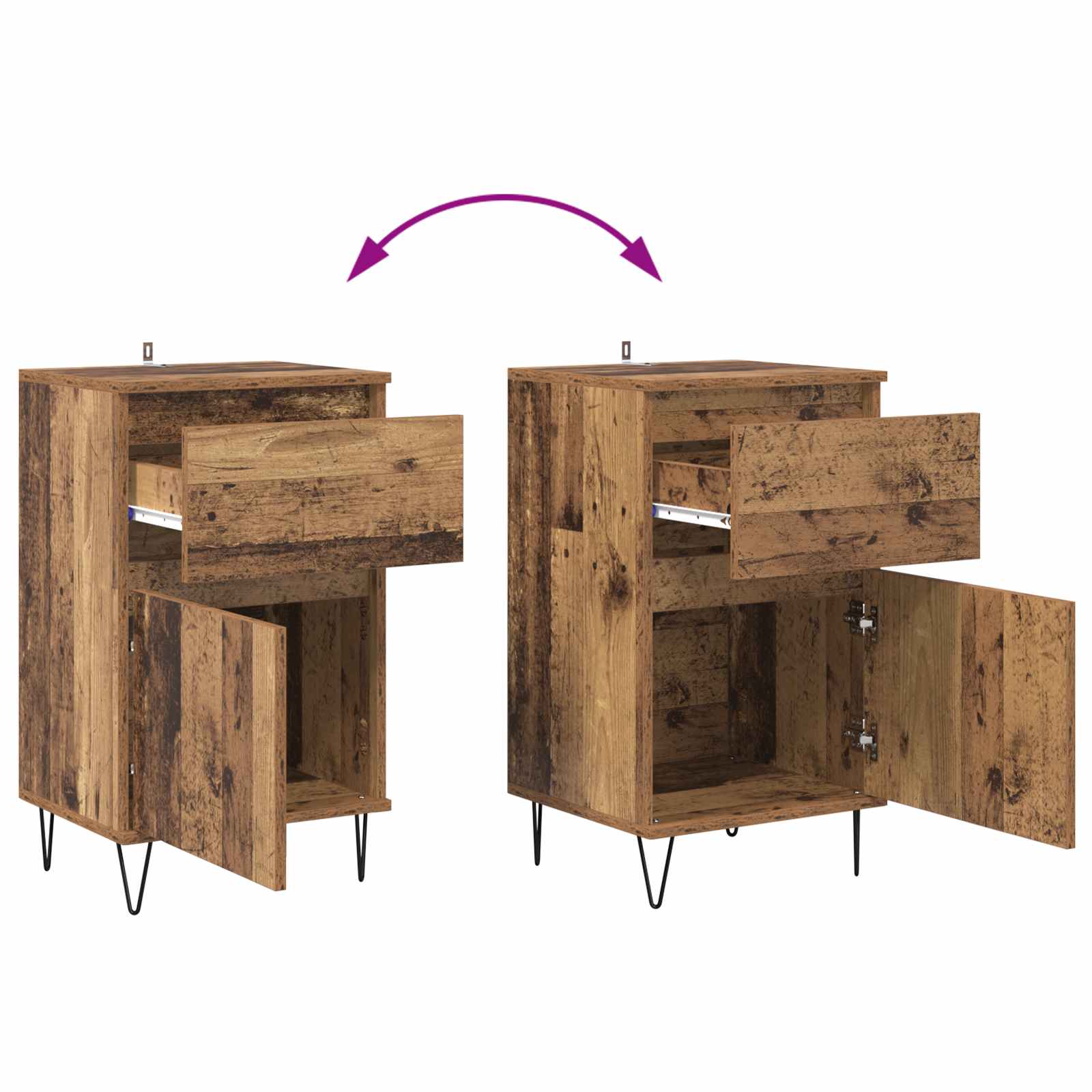Kreveta s ladicama Staro drvo 35 x 40 x 70 cm Konstruirano drvo
