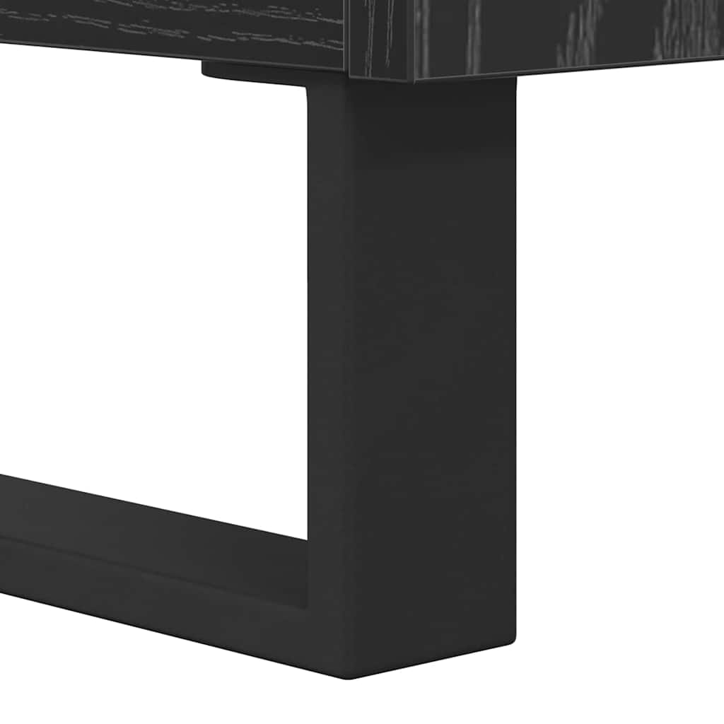 TV ormar Crni hrast 100 x 34,5 x 44,5 cm Obrađeno drvo i čelik