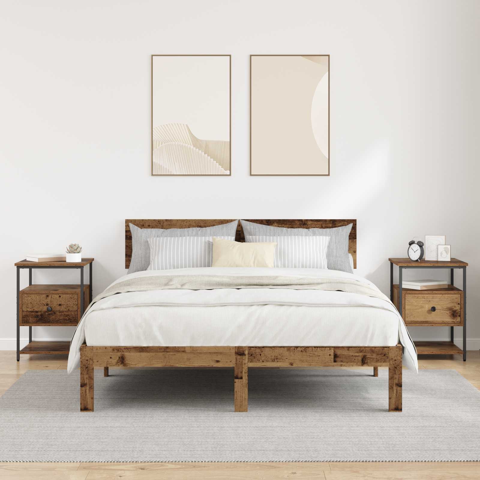 Noćni ormar 2 pcs Staro drvo 40 x 42 x 56 cm Konstruirano drvo