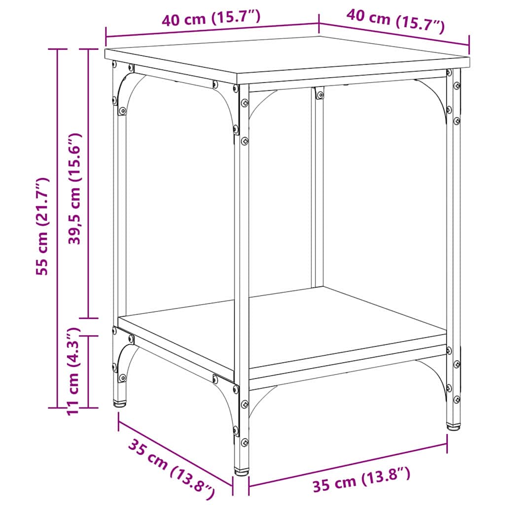 Kava Stol Staro drvo 40 x 40 x 55 cm Konstruirano drvo
