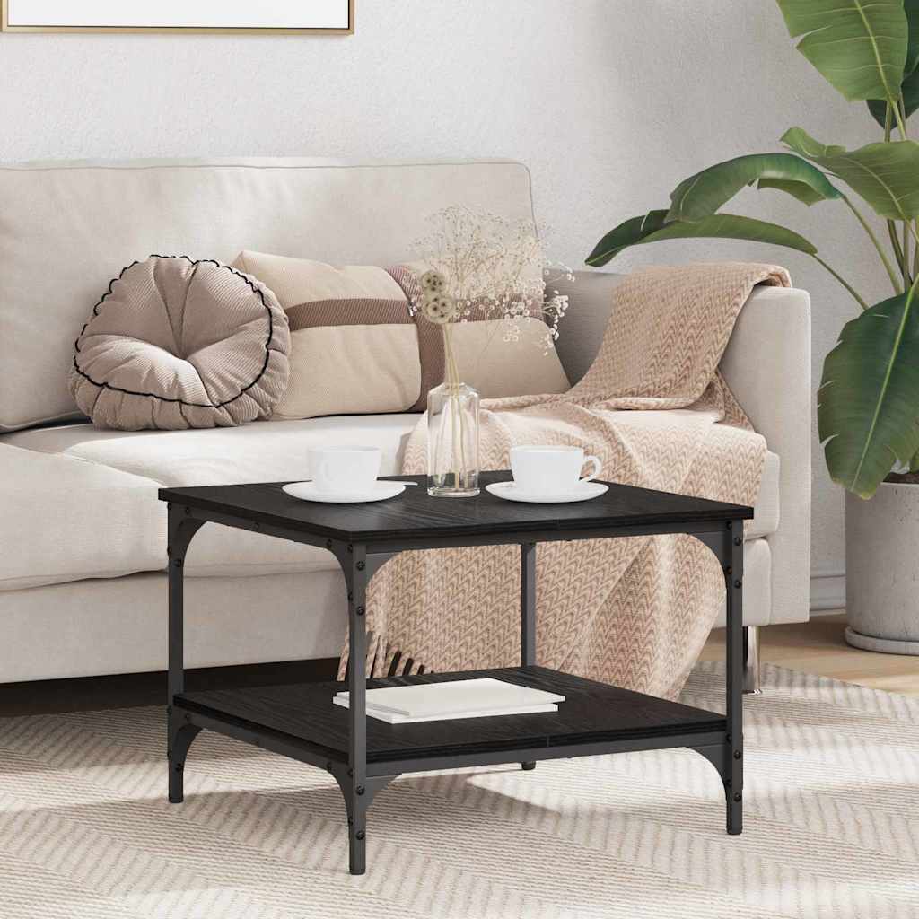 Kava Stol Crni hrast 55 x 55 x 40 cm Konstruirano drvo