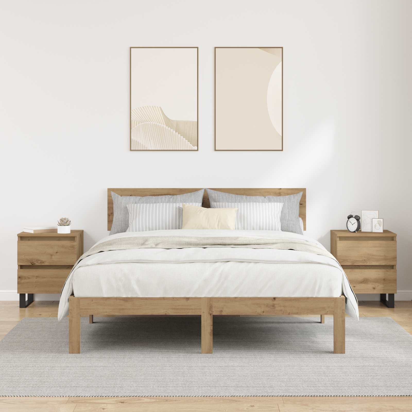 Noćni ormar s ladicama 2 pcs Umjetnički hrast 40 x 35 x 50 cm