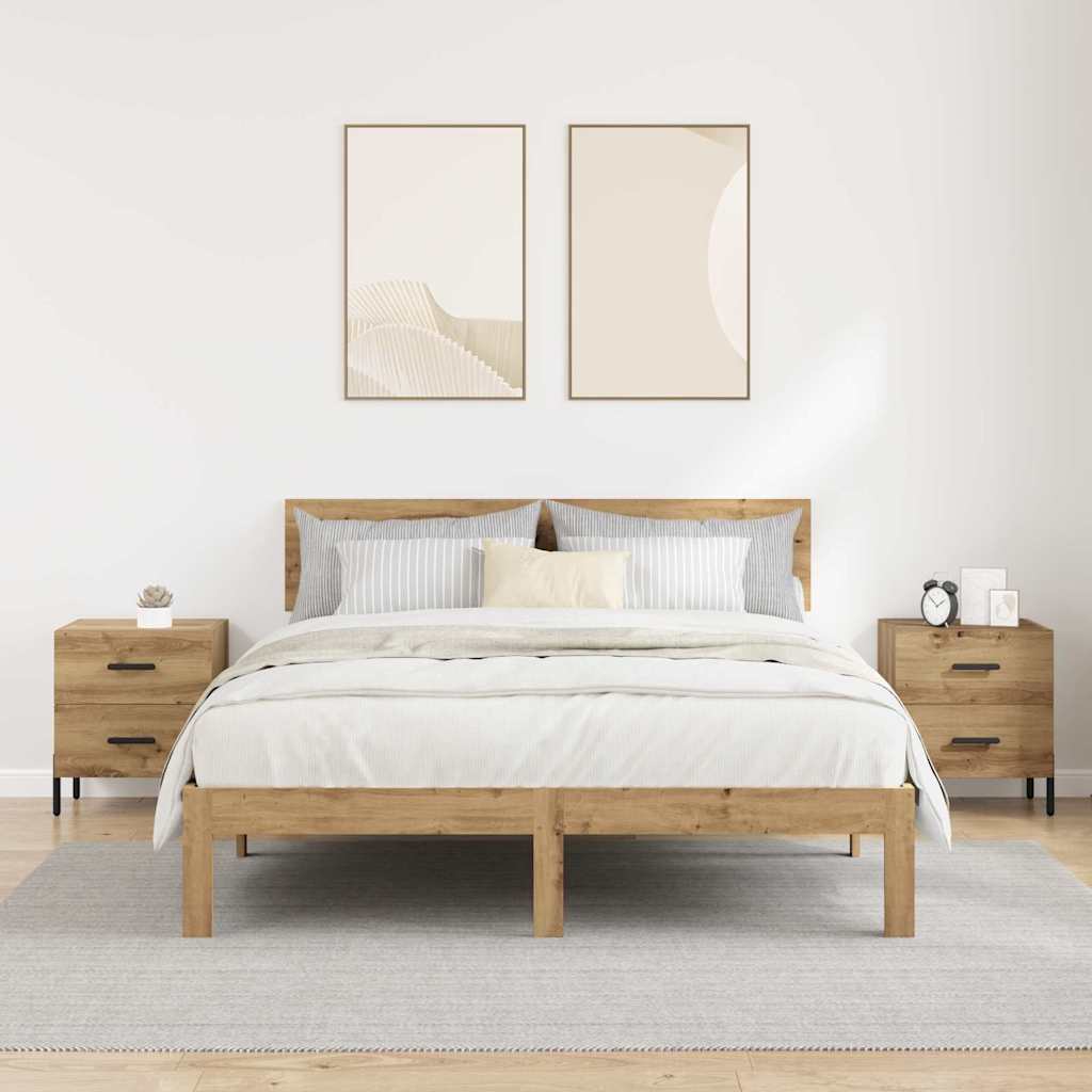 Noćni ormar s ladicama 2 pcs Umjetnički hrast 40 x 35 x 47,5 cm