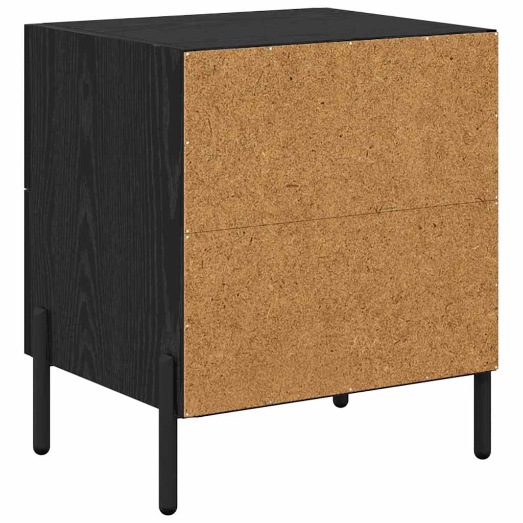 Noćni ormar s ladicama 2 pcs Crni hrast 40 x 35 x 47,5 cm