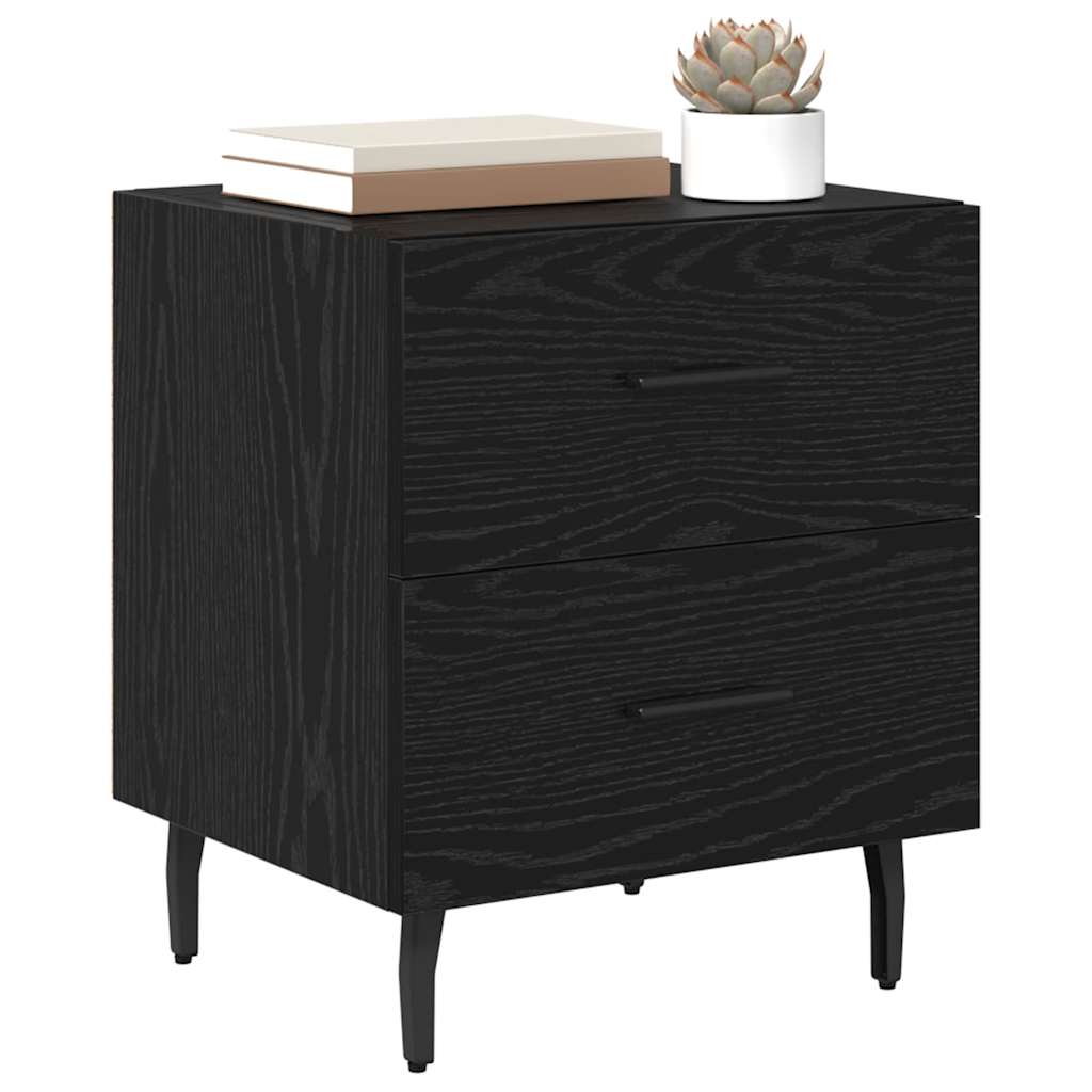 Noćni ormar s ladicama 2 pcs Crni hrast 40 x 35 x 47,5 cm