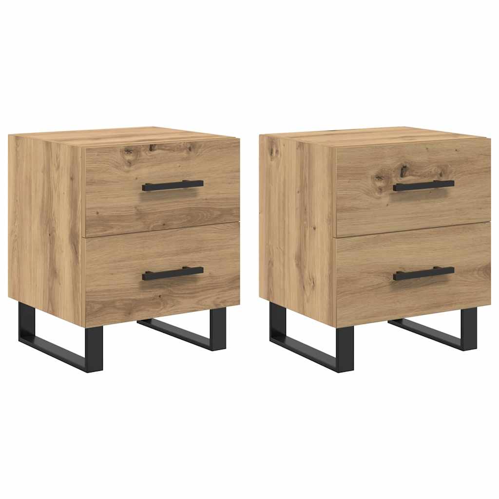 Noćni ormar s ladicama 2 pcs Umjetnički hrast 40 x 35 x 47,5 cm