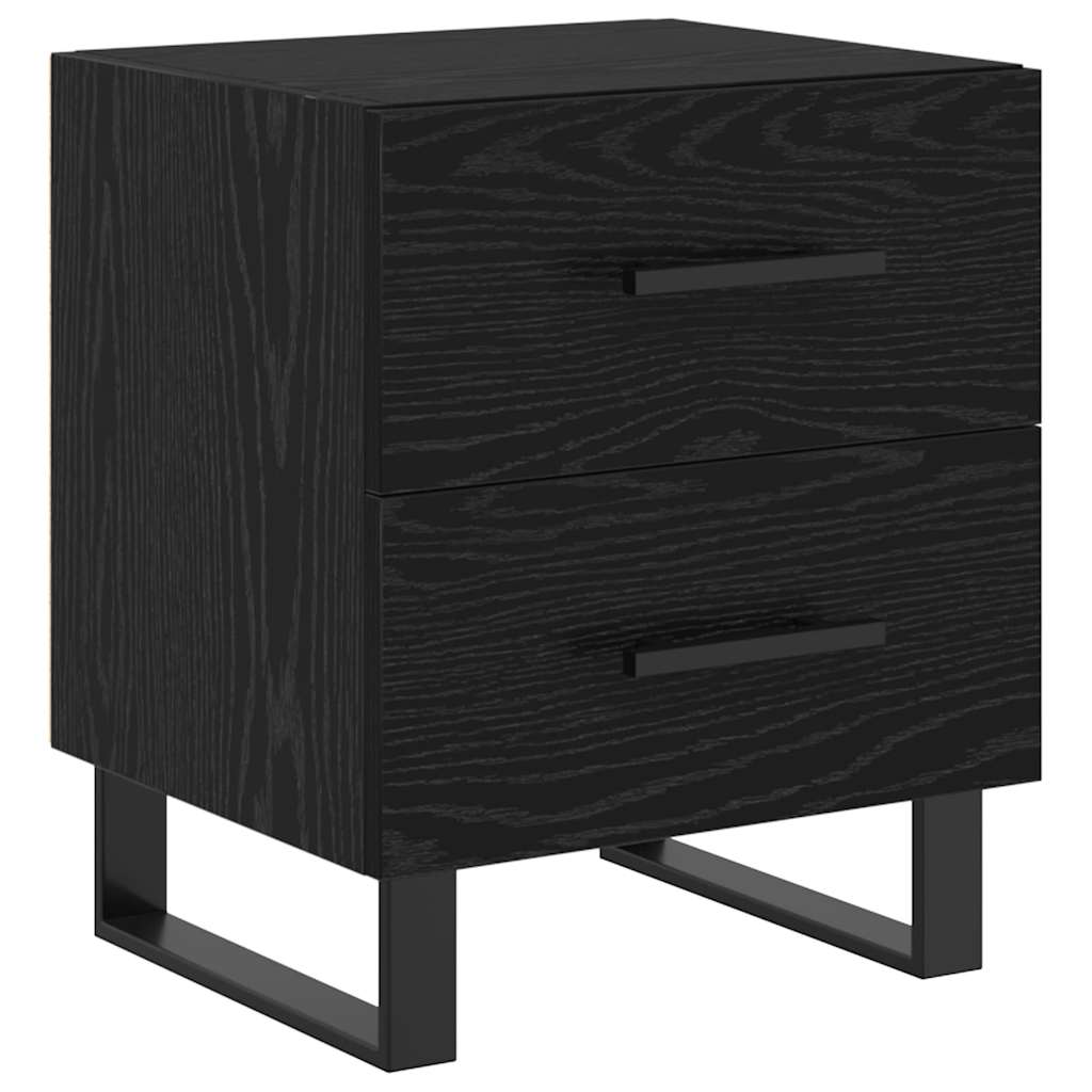 Noćni ormar s ladicama 2 pcs Crni hrast 40 x 35 x 47,5 cm