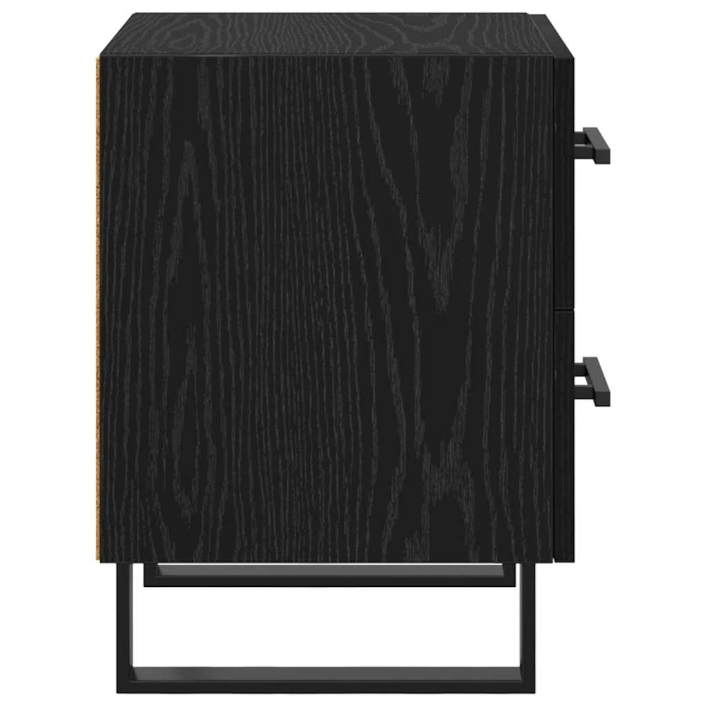 Noćni ormar s ladicama 2 pcs Crni hrast 40 x 35 x 47,5 cm