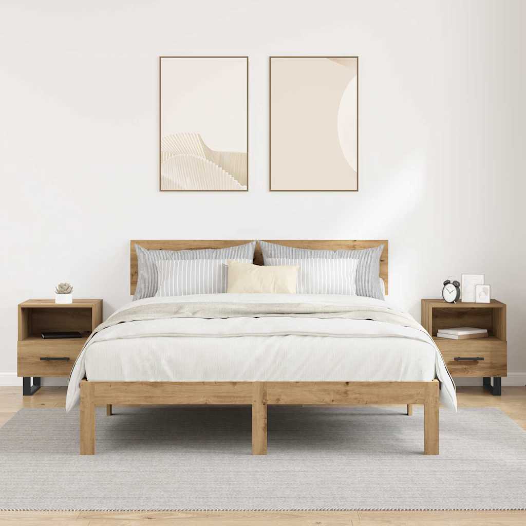 Noćni ormar s ladicama 2 pcs Umjetnički hrast 40 x 35 x 47,5 cm