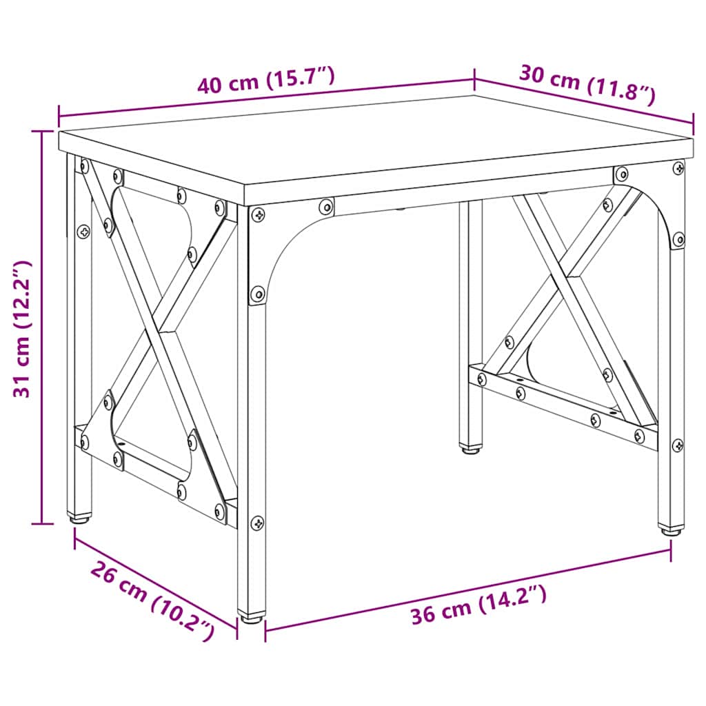 Držač za printer Staro drvo 40 x 30 x 31 cm Konstruirano drvo