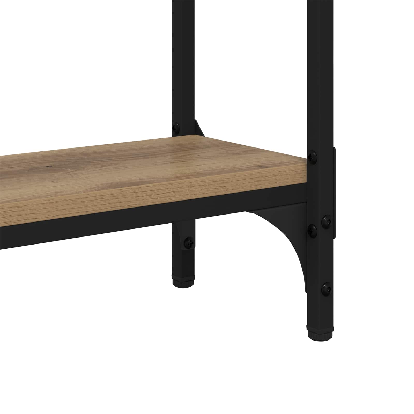 Konzolna stolica s policom Umjetnički hrast 75 x 22,5 x 75 cm
