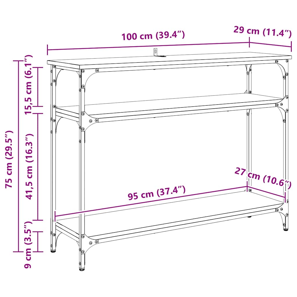 Konzolna stolica Staro drvo 100 x 29 x 75 cm Konstruirano drvo