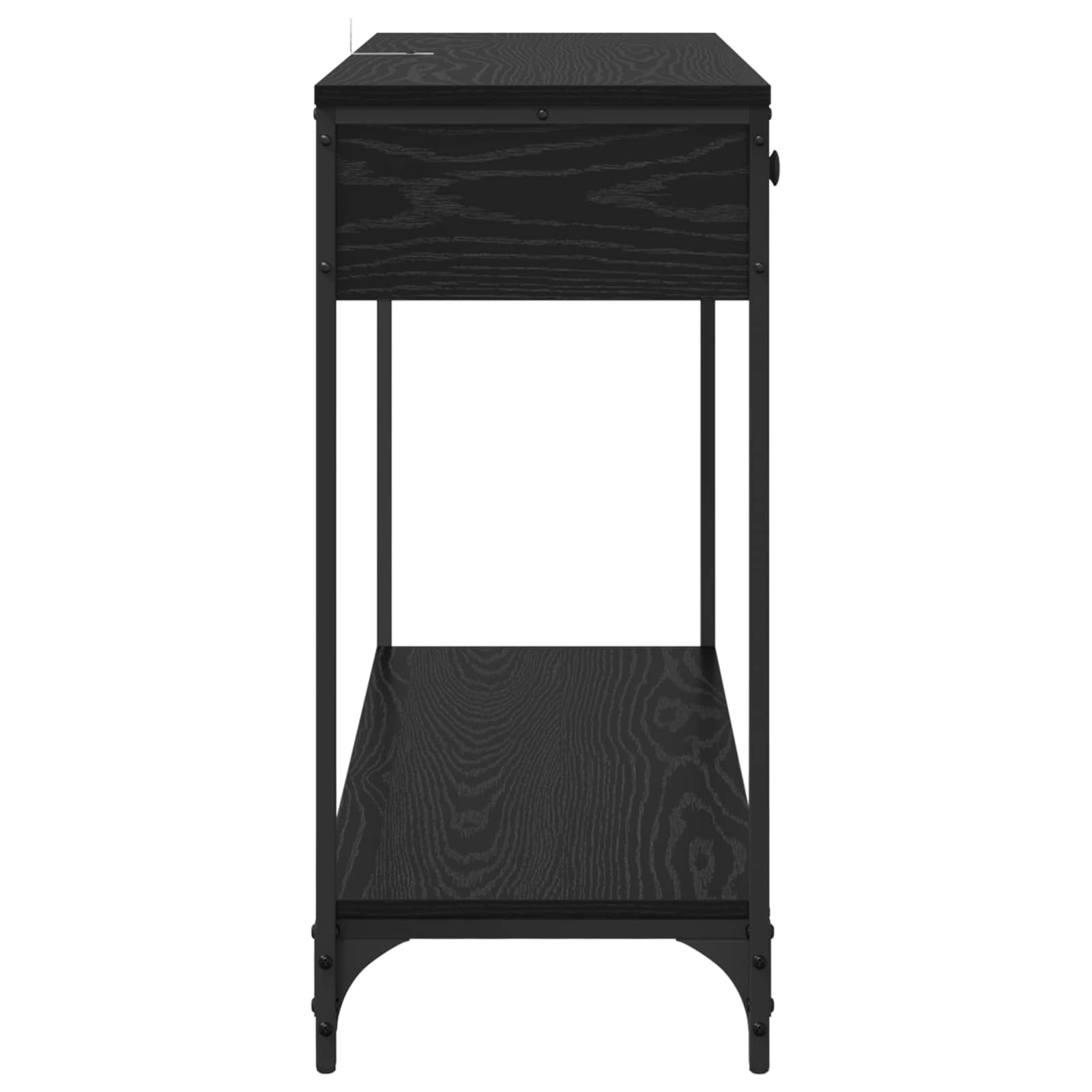 Konzolna stolica s ladicama Crni hrast 100 x 34,5 x 75 cm