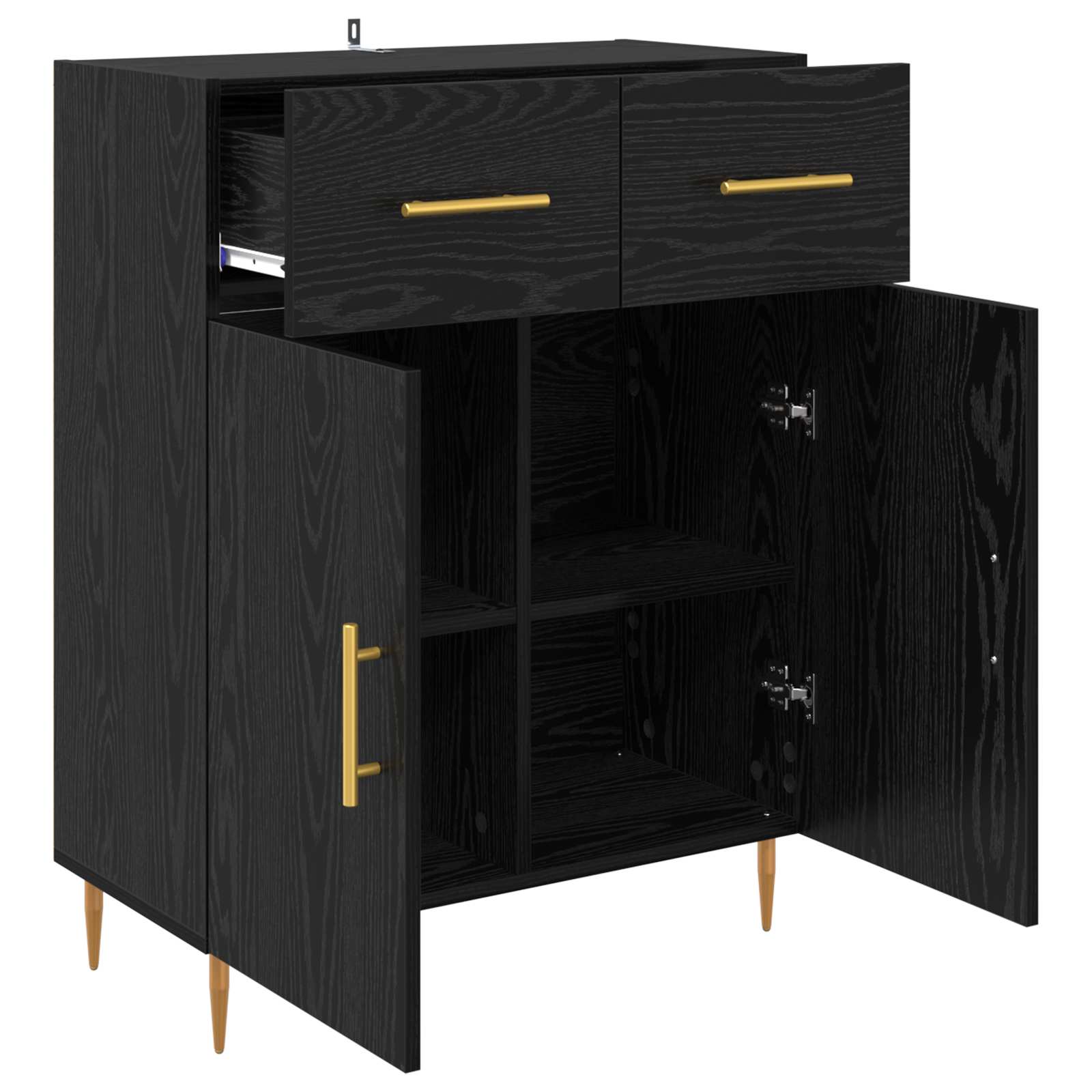 Kreveta Crni hrast 69,5 x 34 x 90 cm Konstruirano drvo