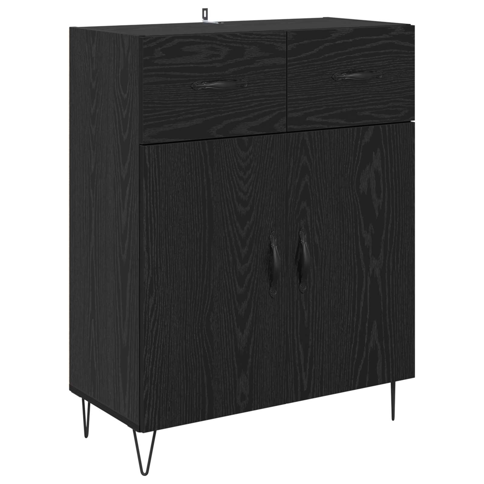 Kreveta Crni hrast 69,5 x 34 x 90 cm Konstruirano drvo