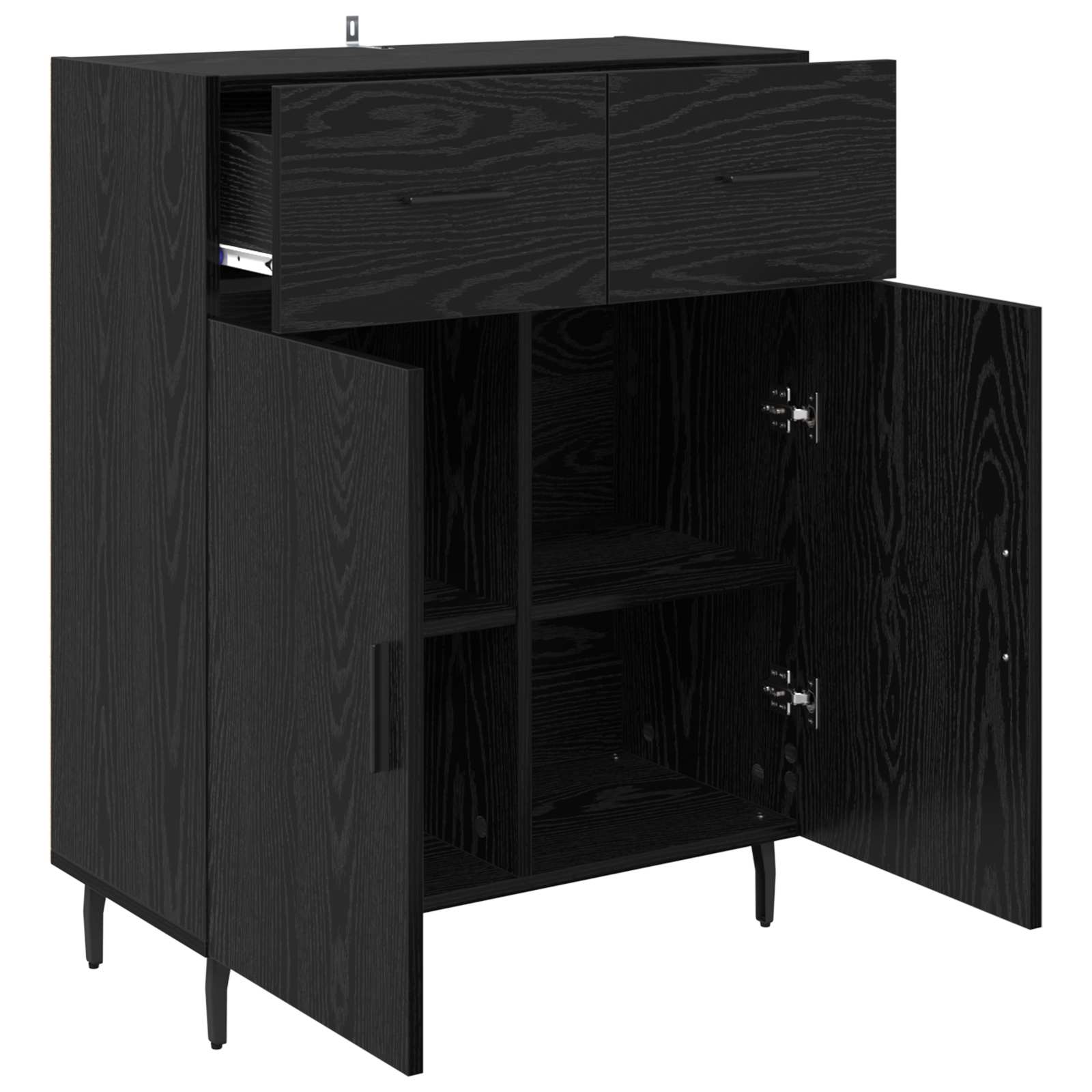 Kreveta Crni hrast 69,5 x 34 x 90 cm Konstruirano drvo