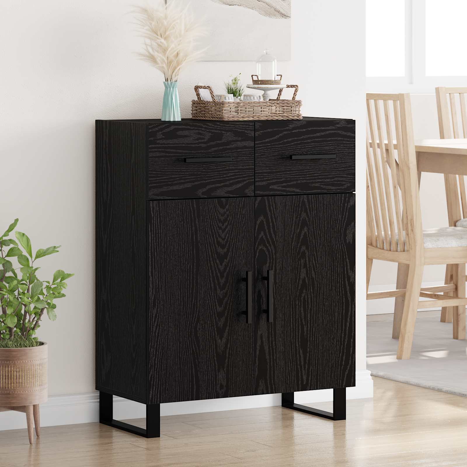 Kreveta Crni hrast 69,5 x 34 x 90 cm Konstruirano drvo